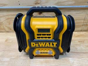 lot 110 image: DEWALT 1600 Peak Amp Portable Car Jump Starter with 120 PSI Digital Air Compressor and 500-Watt Inverter