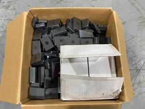 lot 117 image: LUCKY BRAND- Large Lot of Leather Keychain Rings Brass Clover Leaf Charm