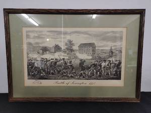 lot 19 image: Vintage Framed Battle of Lexington Print