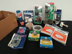 lot 39 image: Collection of Plumbing Supplies and Garage Items