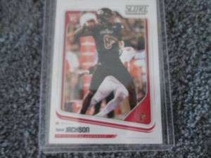 lot 10 image: 2018 Score Lamar Jackson Rookie Car...