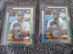 lot 18 image: 2 1990 Topps Ken Griffey Jr. All St...