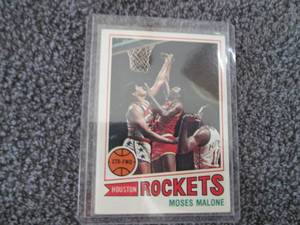 lot 31 image: 1977-78 Topps Moses Malone Card...