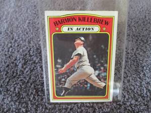 lot 57 image: 1972 Topps Harmon Killebrew Card...