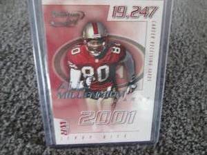 lot 64 image: Jerry Rice Career Yards Insert Card...