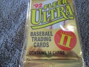 lot 87 image: 9 1992 Fleer Ultra Packs...