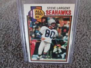 lot 96 image: 1979 Topps Steve Largent Card...