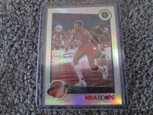 lot 101 image: 2019 Julius Erving Hoops Prizm Car...