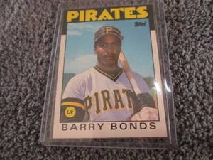 lot 112 image: 1986 Topps Barry Bonds Rookie Card...