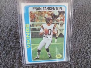 lot 115 image: 1978 Topps Fran Tarkenton Card...