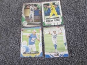 lot 116 image: 4 Justin Herbert Cards...