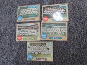 lot 125 image: 5 1968 Topps Team Cards...
