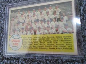 lot 129 image: 1956 Topps Chicago Cubs Team Card...