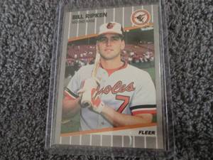 lot 137 image: 1989 Fleer Bill Ripken Black Box Er...