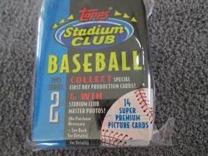 lot 165 image: 9 1993 Stadium Club Baseball Packs...