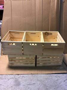 Crates &amp Pallet Crates and Pallet 18 in. x 12.5 in. x 9.5 in. Large Wood Crate&nbsp&nbspCustomer Returns See Pictures