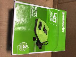 Greenworks 40-volt Lithium Ion Fast Cordless Power Equipment Battery Charger&nbsp&nbspCustomer Returns See Pictures