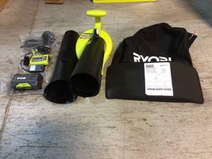 RYOBI 40V Vac Attack Cordless Leaf VacuumMulcher&nbsp&nbspCustomer Returns See Pictures