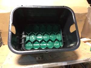 DURA 15 in. x 21 in. x 12 in. Deep Rectangular Valve Box in Black Body Green Lid&nbsp&nbspCustomer Returns See Pictures