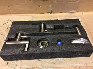 LUXIER Contemporary 2-Handle Wall-Mounted Pot Filler in Brushed Nickel&nbsp&nbspCustomer Returns See Pictures