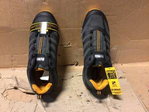 DEWALT Mens Angle Slip Resistant Athletic Shoes - Steel Toe - BlackYellow Size 10(W)&nbsp&nbspCustomer Returns See Pictures