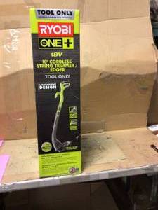 RYOBI ONE 18V 10 in. Cordless Battery String Trimmer and Edger (Tool Only)&nbsp&nbspCustomer Returns See Pictures
