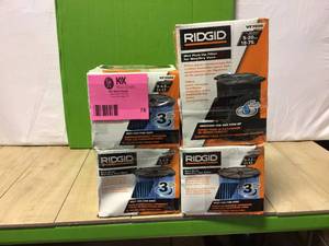 RIDGID Wet Application Foam Filter for Most 5 Gal. and Larger RIDGID WetDry Shop Vacuums PLUS RIDGID 3-Layer Fine Dust Pleated Paper Filter for 3 to 4.5 Gal. RIDGID WetDry Shop Vacuums&nbsp&nbspCustomer Returns See Pictures