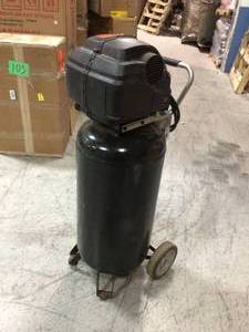 27 Gal. 200 PSI Oil Free Portable Vertical Electric Air Compressor by Husky Customer Returns See Pictures