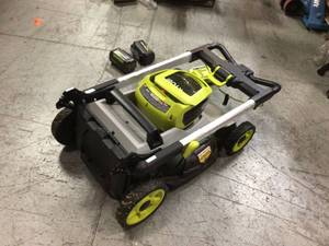 40V HP Brushless 21 in. Cordless Battery Walk Behind Self-Propelled Lawn Mower with (2) Batteries and Charger by RYOBI Customer Returns See Pictures