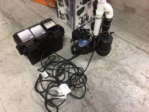 Pre-Assembled Emergency Backup Sump Pump System by Superior Pump Custmer Returns See Pictures