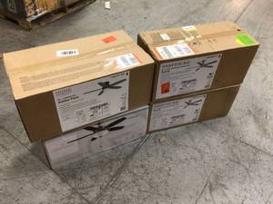 lot 116 image: 4 Boxes of Ceiling Lighting Fans Customer Returns See Pictures