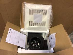 lot 6 image: Panasonic WhisperValue DC Pick-A-Flow 50, 80 or 100 CFM Ceiling or Wall Low Profile Housing Depth Energy Star Bath Exhaust Fan &nbspCustomer Returns See Pictures