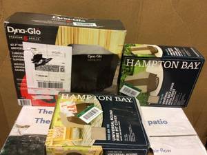 lot 23 image: MIX LOT OF UNIVERSAL FIRE PIT COVER AND CHAIR PATIO COVER &nbspCustomer Returns See Pictures