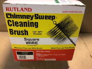 lot 31 image: 10 in. Square Wire Chimney Brush, 14 in. NPT &nbspCustomer Returns See Pictures