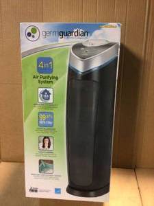 lot 35 image: GermGuardian 4-in-1 Air Purifier with HEPA Filter, UVC Sanitizer and Odor Reduction, 22 in. Tower &nbspCustomer Returns See Pictures