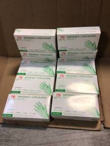 lot 40 image: Anyu disposable latex gloves 100 Ct  Boxes &nbspCustomer Returns See Pictures