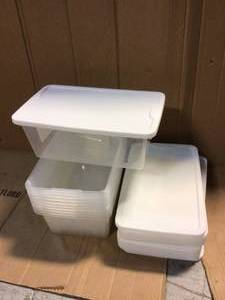 lot 75 image: HOMZ 1-Pair Clear Plastic Shoe Boxes &nbspCustomer Returns See Pictures
