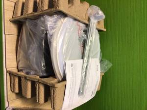 lot 79 image: Homewerks Worldwide 110 CFM Ceiling Mount Bathroom Exhaust Fan with Bluetooth Speakers and LED Light &nbspCustomer Returns See Pictures