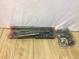 lot 80 image: PIPE DECOR 34 in. Black Steel Pipe 3.5 ft. L x 28.5 in. H  H Design Desk Kit &nbspCustomer Returns See Pictures