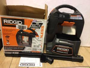lot 83 image: RIDGID 3 Gal. 18-Volt Cordless Handheld WetDry Shop Vacuum (Tool Only) Customer Returns See Pictures