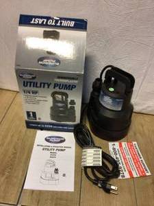 lot 84 image: Superior Pump 14 HP Submersible Thermoplastic Oil-Free Utility Pump &nbspCustomer Returns See Pictures