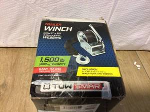 lot 88 image: TowSmart 1,500 lbs. Manual Trailer Winch &nbspCustomer Returns See Pictures