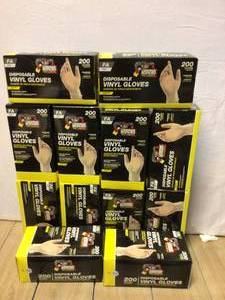 lot 99 image: 200 Ct DISPOSABLE VINYL GLOVES GREASE MONKEY PRO CLEANING &nbspCustomer Returns See Pictures