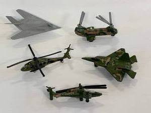 Lot of Five Unimax Forces of Valor Diecast Model Planes