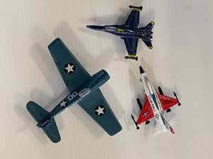 Lot of Three Metal Diecast Airplanes