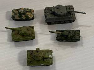 Lot of Five Many Forces of Valor Model Tanks