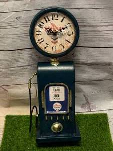 Chevron Metal Replica Gas Pump (approx 13 tall)