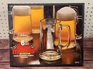 Libby Brewmasters Six Piece Tankard Mug Set (New Old Stock)