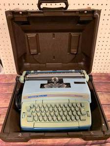 Smith Corona Coronet Super 12 Baby Blue Typewriter (Sold $139)