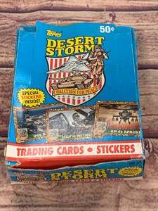 Box of Desert Storm Trading Cards